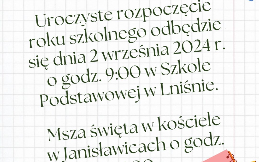 Uroczyste rozpoczecie roku szkolego 2024/2025